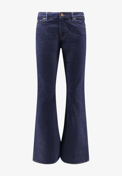 Pence 1979 Washed Boot-cut Jeans In Blue