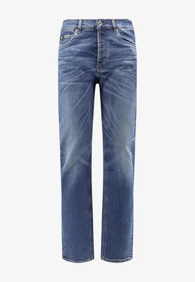 Pence 1979 Washed Straight-leg Jeans In Blue