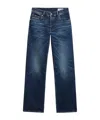Pence Whiskering-effect Jeans In Blue