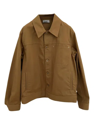 Pence Button-fastening Jacket In Brown