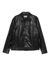 Pence Button-fastening Leather Jacket In Black