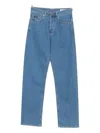 Pence Buttoned Straight-leg Jeans In Blue