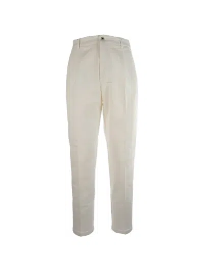 Pence Button-fastening Pleated Trousers In Neutral