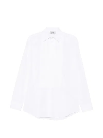 Pence Dante Pleated-bib Shirt In White