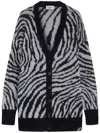 Pence Zebra-print Cardigan In Gray