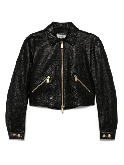 Pence Emilie Leather Jacket In Black