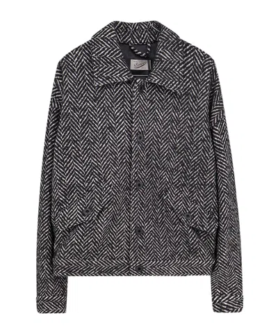 PENCE PENCE HERRINGBONE BUTTONED JACKET