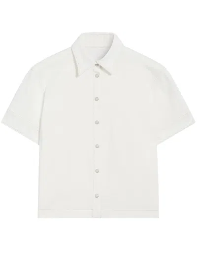 PENCE LAURA CROPPED COTTON SHORT-SLEEVED SHIRT