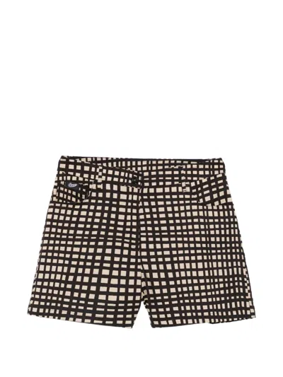 Pence Luna Vichy-pattern Shorts In Multi