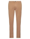Pence Man Pants Camel Size 34 Cotton, Elastane In Beige