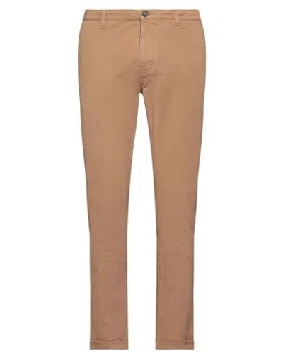 PENCE PENCE MAN PANTS CAMEL SIZE 36 COTTON, ELASTANE
