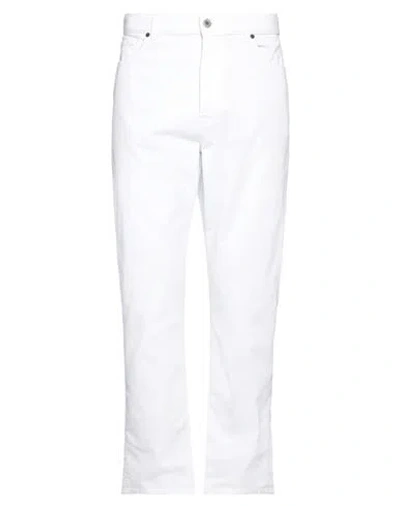 PENCE PENCE MAN PANTS WHITE SIZE 31 COTTON, ELASTANE