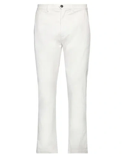 Pence Man Pants White Size 32 Cotton, Elastane