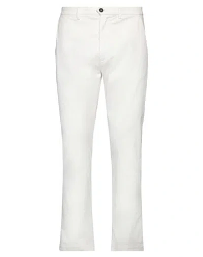 PENCE PENCE MAN PANTS WHITE SIZE 32 COTTON, ELASTANE