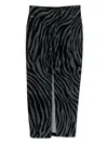 MARTINA 斑马纹开衩中长半身裙