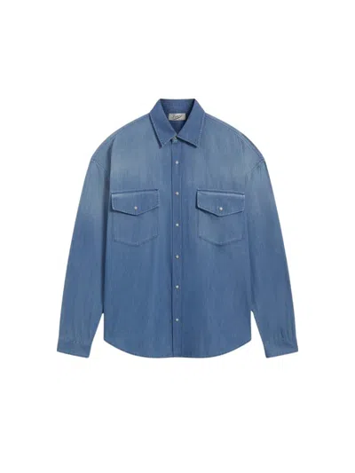 Pence Relaxed-fit Button-down Shirt With Textured Fabric
