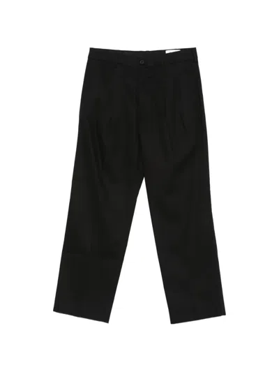 Pence Santos Pleated Pocket Trousers In Black