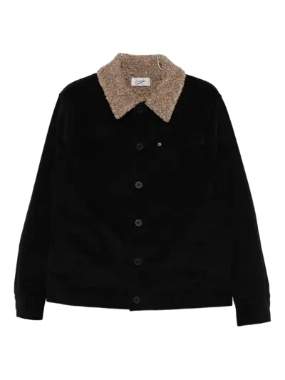Pence Shearling-collar Buttoned In Black