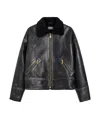 Pence Shearling-collar Jacket In Black