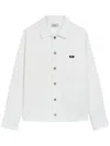 Pence Tommy Button-front Shirt Jacket In White