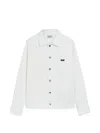 Pence Tommy Button-front Shirt Jacket In White