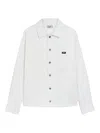 Pence Tommy Button-front Shirt Jacket In White