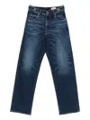 Pence Whiskering-effect Jeans In Blue