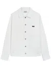 Pence Tommy Button-front Shirt Jacket In White