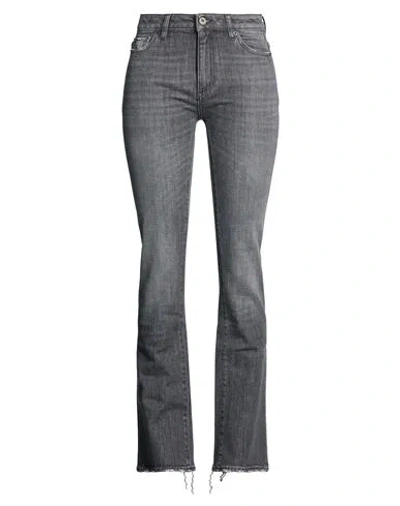 Pence Woman Jeans Charcoal Size 32 Cotton, Elastane In Black
