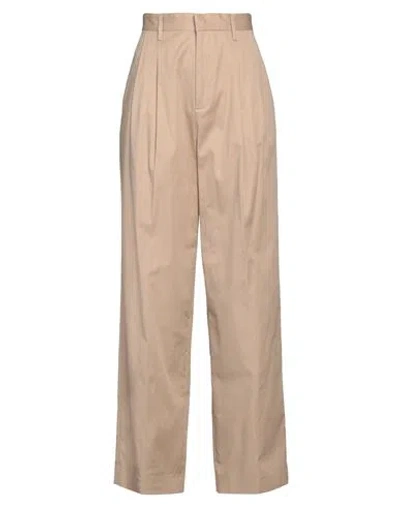 Pence Woman Pants Beige Size 14 Cotton, Elastane