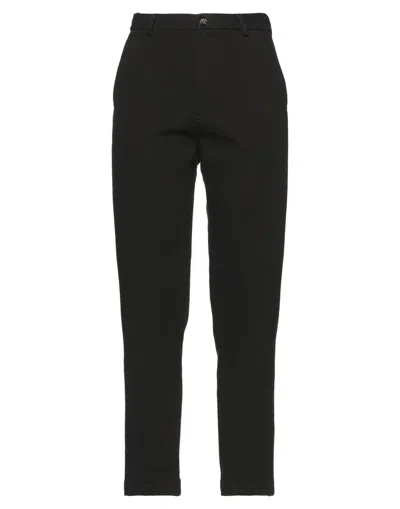 Pence Woman Pants Black Size 10 Cotton, Wool