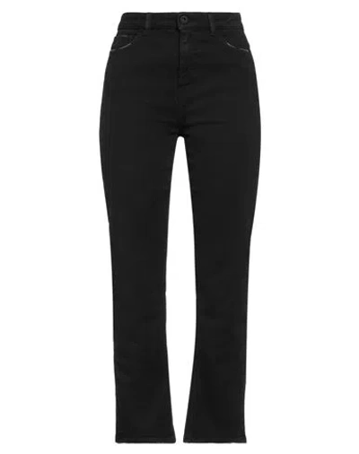 Pence Woman Pants Black Size 28 Cotton, Elastane