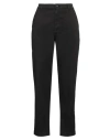 Pence Woman Pants Black Size 8 Cotton, Elastane In Black
