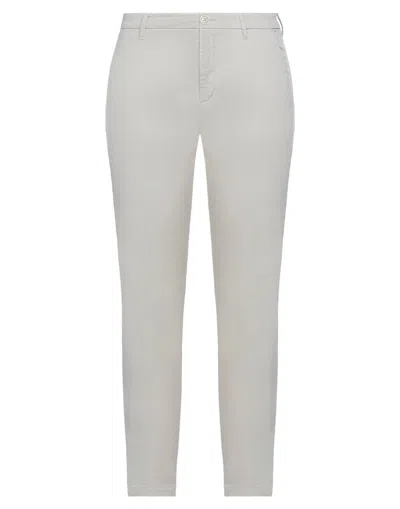 Pence Woman Pants Light Grey Size 4 Cotton, Elastane