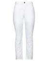 Pence Woman Denim Pants Off White Size 28 Cotton, Polyester, Elastane In White