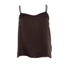 Penda Women's Brown Silk & Tencel Camisole Top In Brown
