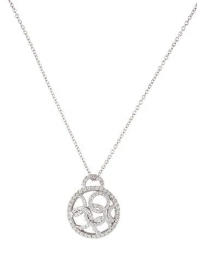 Pre-owned Pendant 1.00ctw Diamond  Necklace, 15.75" In Multi