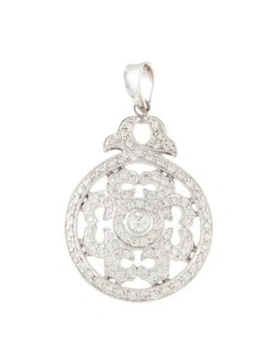 Pre-owned Pendant 1.06ctw Diamond  In Multi