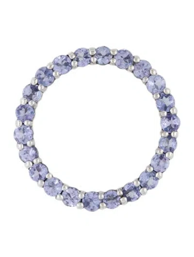 Pre-owned Pendant 10k 1.14ctw Tanzanite Open Circle , 0.75" In Multi