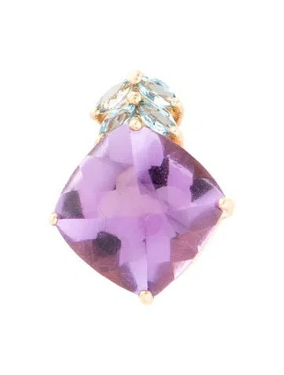 Pre-owned Pendant 10k 9.60ctw Amethyst & Topaz  In Multi