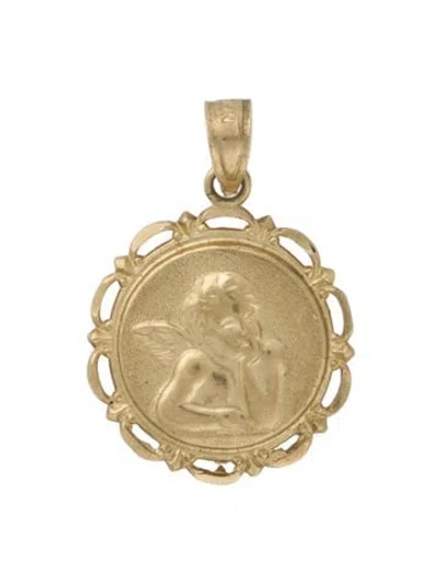 Pre-owned Pendant 10k Cherub  In Multi