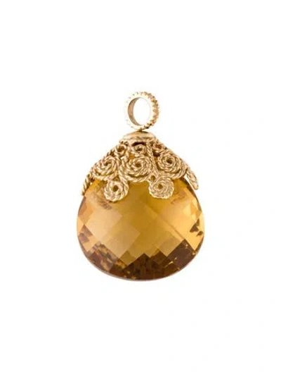 Pre-owned Pendant 10k Citrine  In Multi