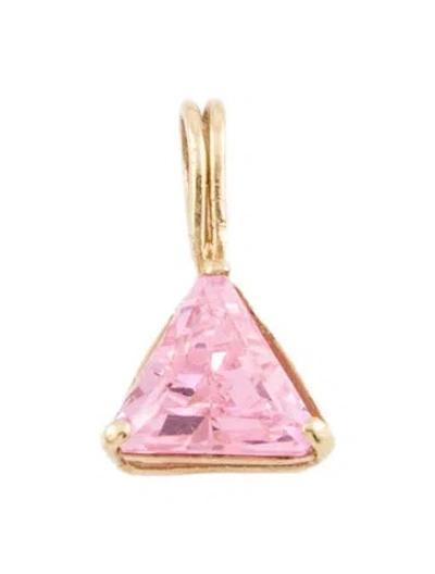 Pre-owned Pendant 10k Cubic Zirconia  In Multi