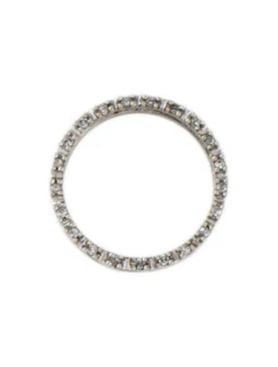 Pre-owned Pendant 10k Diamond Circle , 0.5" In Multi