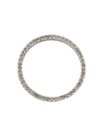 Pre-owned Pendant 10k Diamond Circle  In Multi