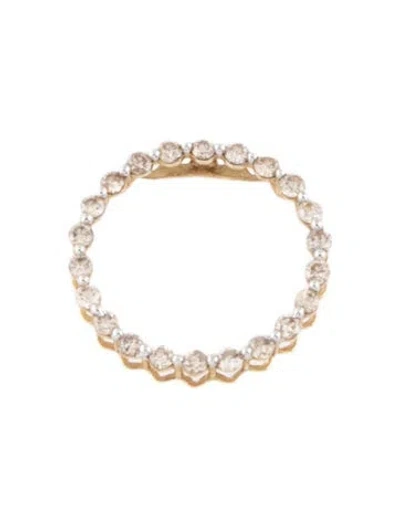 Pre-owned Pendant 10k Diamond Circle  In Multi