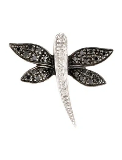 Pre-owned Pendant 10k Diamond Dragonfly  In Multi