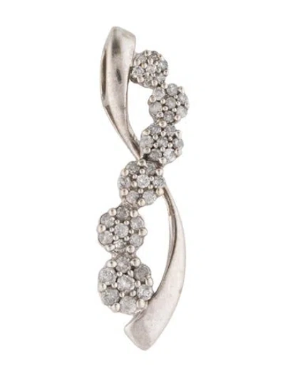 Pre-owned Pendant 10k Diamond Infinity  In Multi