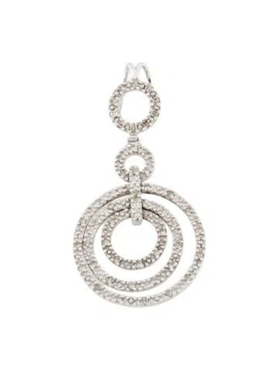 Pre-owned Pendant 10k Diamond Multi-circle , 1.5"