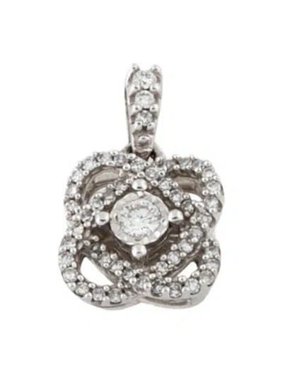 Pre-owned Pendant 10k Diamond , 0.5" In Multi